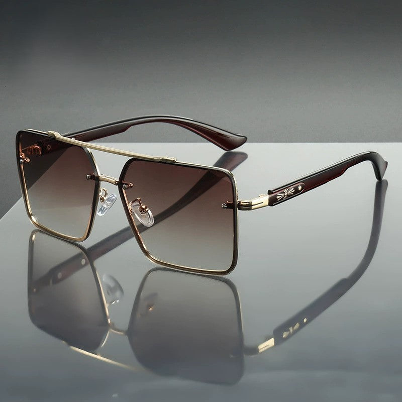 Kane Noir Square Frame Sunglasses
