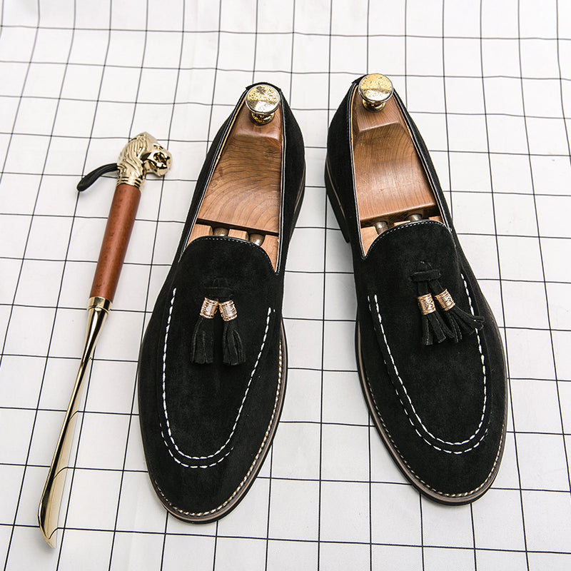 Suede Tassel Loafers