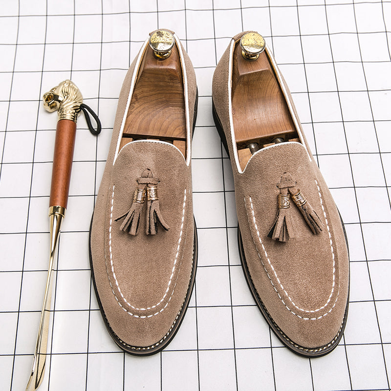 Suede Tassel Loafers