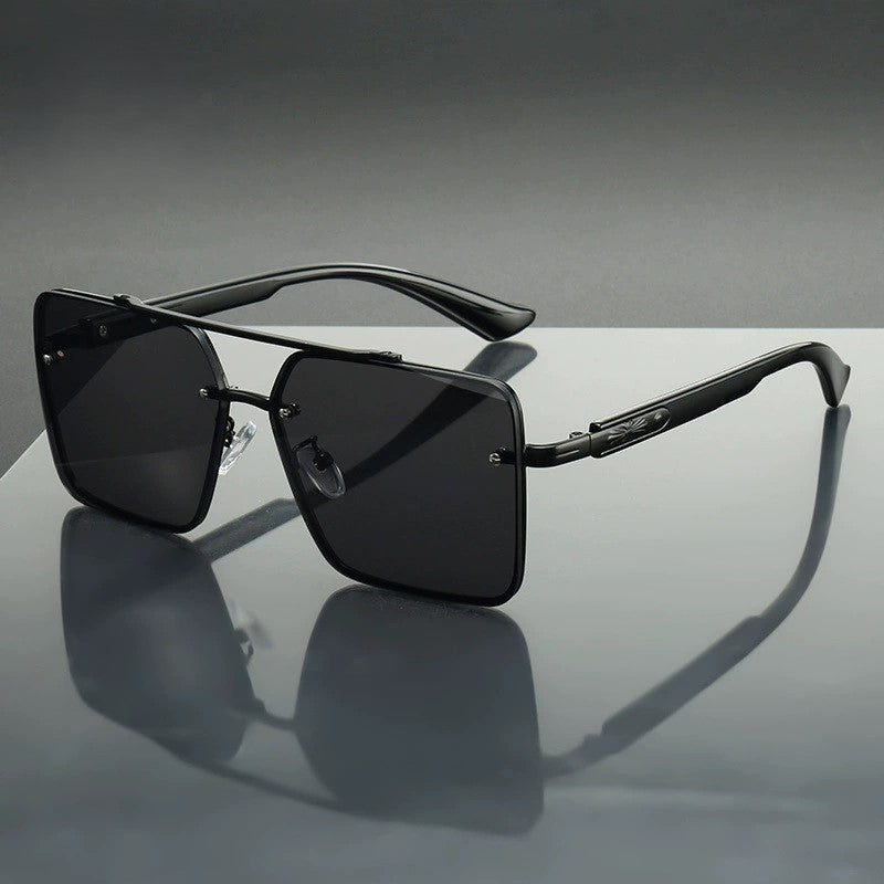 Kane Noir Square Frame Sunglasses