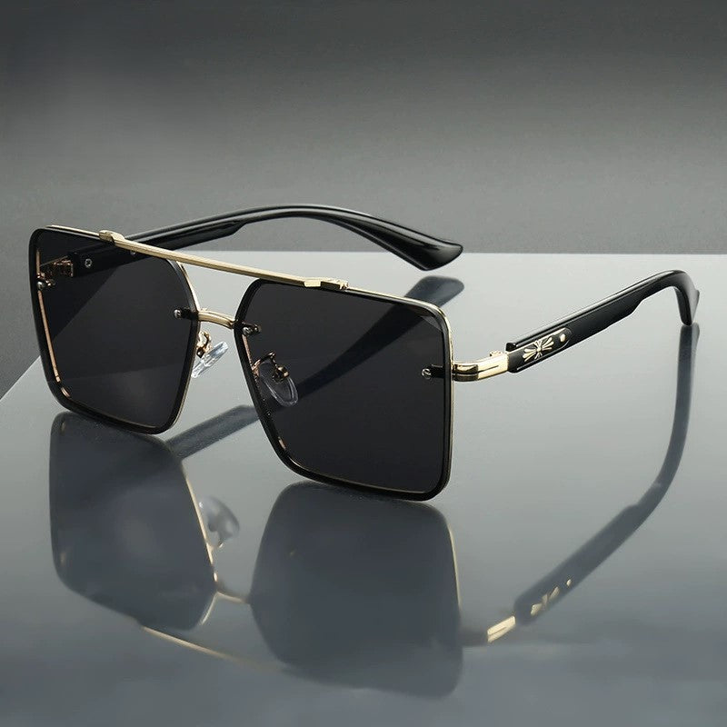 Kane Noir Square Frame Sunglasses