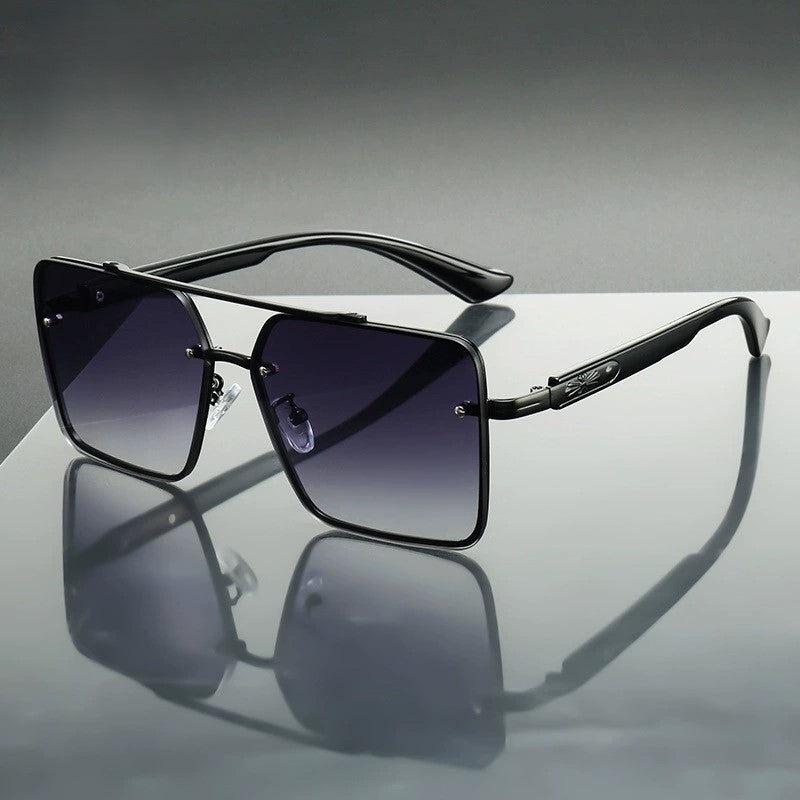 Kane Noir Square Frame Sunglasses
