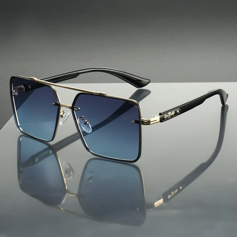 Kane Noir Square Frame Sunglasses