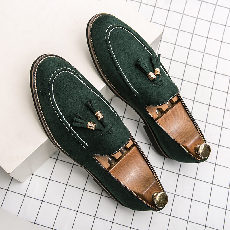 Suede Tassel Loafers
