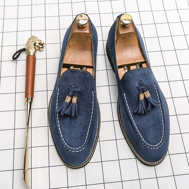 Suede Tassel Loafers