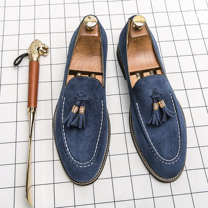 Suede Tassel Loafers