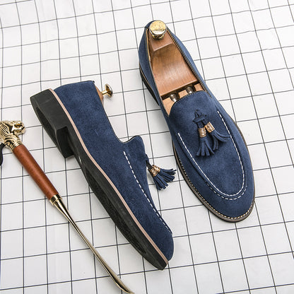 Suede Tassel Loafers