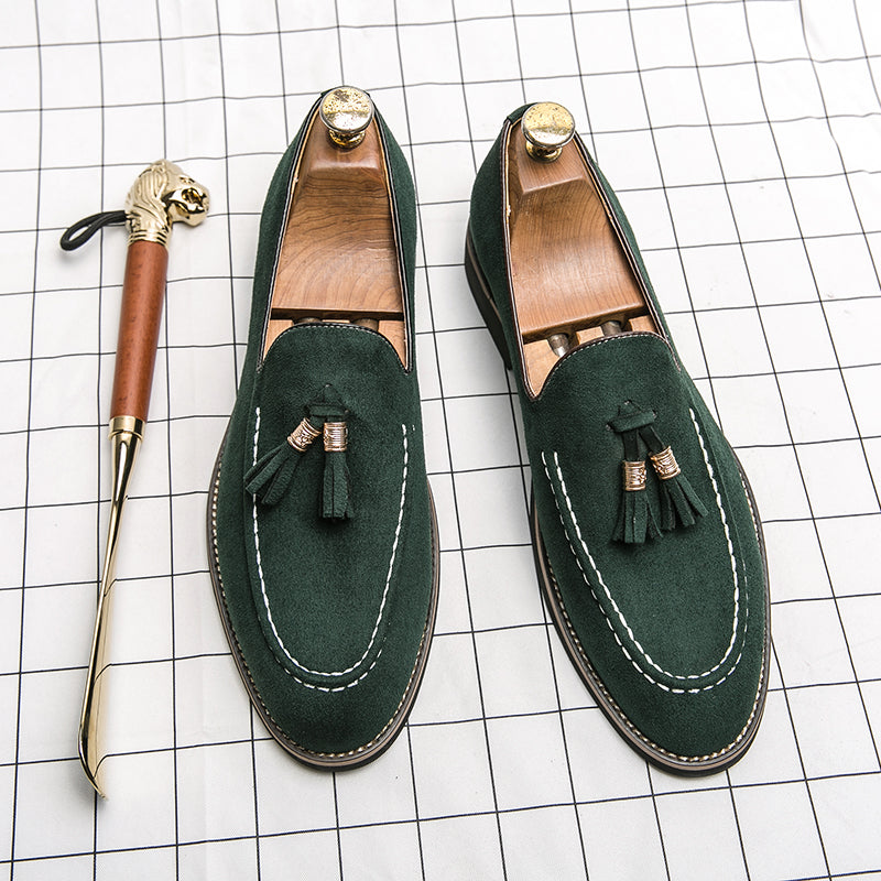 Suede Tassel Loafers